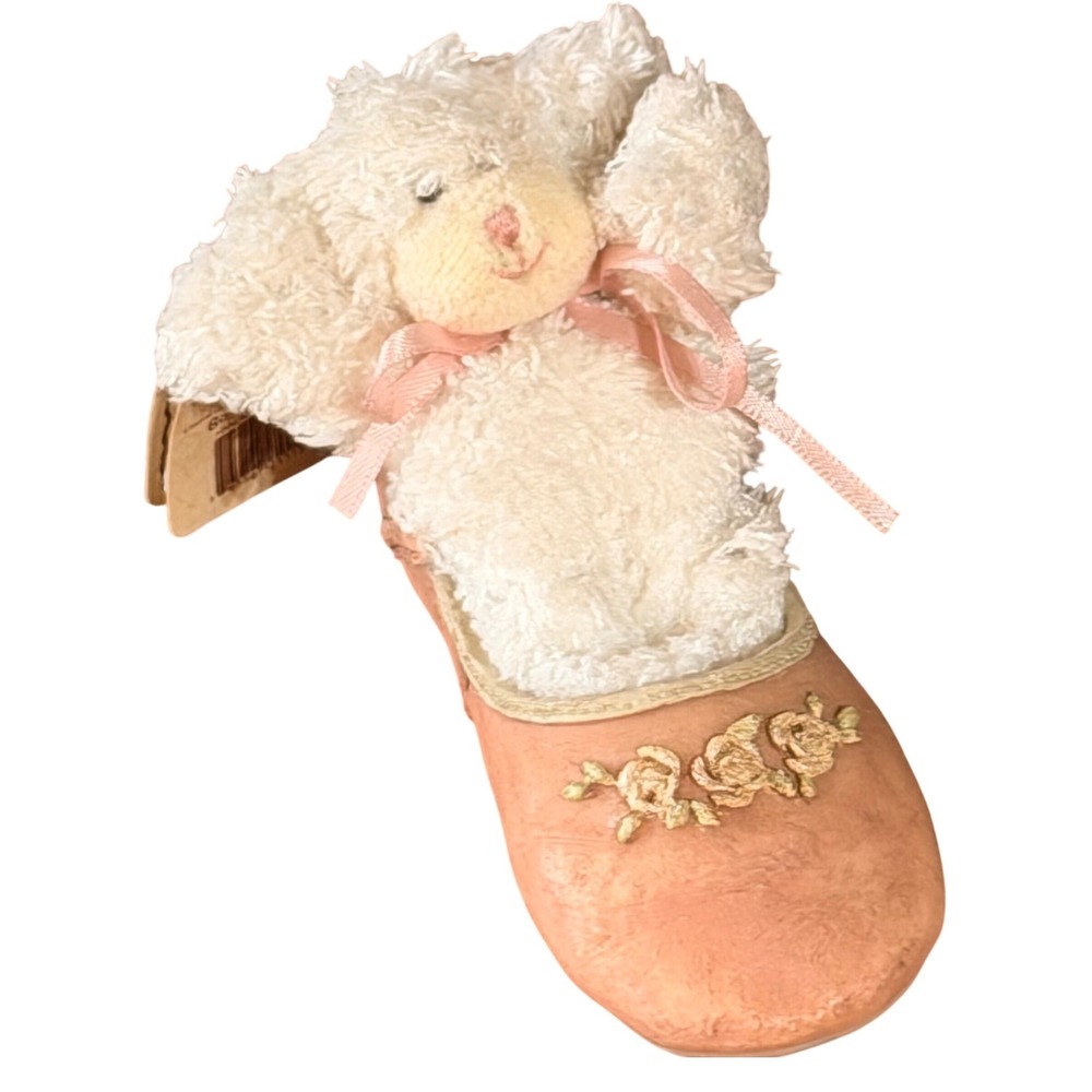 Boyds Bear-Foot Friends Mimsie Weesteps Lamb Resin Shoe Figurine 641004 Vintage